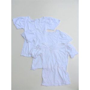 3 JVL Super Soft White Cotton Tees XS/S